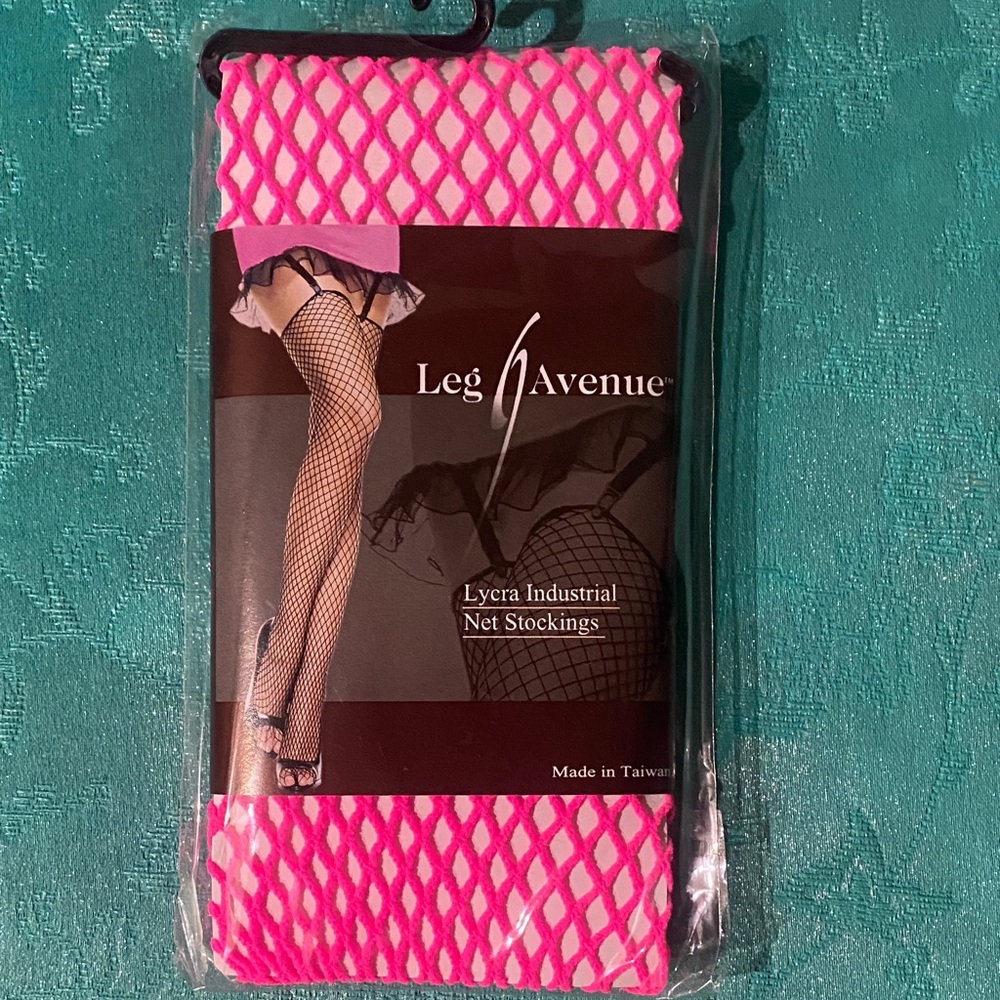 Leg Avenue Hot Pink Fishnet Stockings